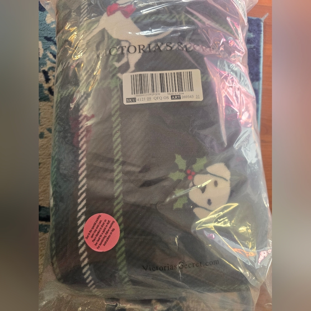 Victoria's Secret Plaid Blanket - Picture 2 of 3